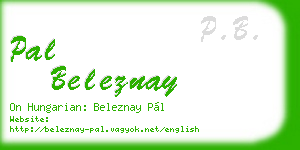 pal beleznay business card